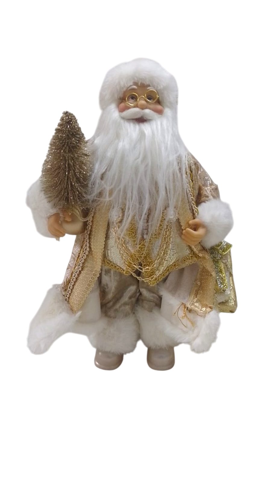 PAPEI NOEL DOURADO 30CM LUXO